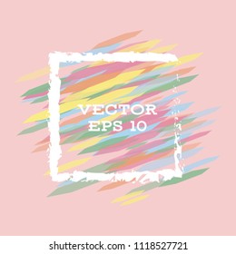 Vector modern bright frame for text. Dynamic stylish geometric frame. Element for the design of business cards, invitations, gift cards, leaflets, brochures, posters, discounts and sales.