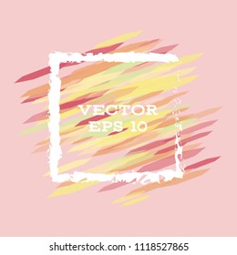 Vector modern bright frame for text. Dynamic stylish geometric frame. Element for the design of business cards, invitations, gift cards, leaflets, brochures, posters, discounts and sales.