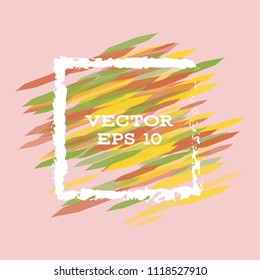 Vector modern bright frame for text. Dynamic stylish geometric frame. Element for the design of business cards, invitations, gift cards, leaflets, brochures, posters, discounts and sales.