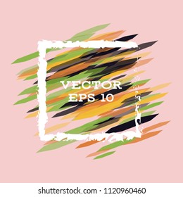 Vector modern bright frame for text. Dynamic stylish geometric frame. Element for the design of business cards, invitations, gift cards, leaflets, brochures, posters, discounts and sales.