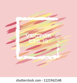 Vector modern bright frame for text. Dynamic stylish geometric frame. Element for the design of business cards, invitations, gift cards, leaflets, brochures, posters, discounts and sales.