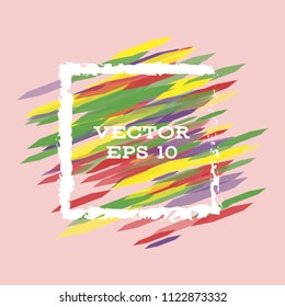 Vector modern bright frame for text. Dynamic stylish geometric frame. Element for the design of business cards, invitations, gift cards, leaflets, brochures, posters, discounts and sales.