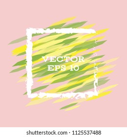 Vector modern bright frame for text. Dynamic stylish geometric frame. Element for the design of business cards, invitations, gift cards, leaflets, brochures, posters, discounts and sales.