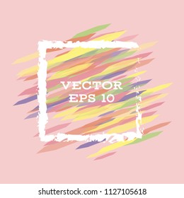 Vector modern bright frame for text. Dynamic stylish geometric frame. Element for the design of business cards, invitations, gift cards, leaflets, brochures, posters, discounts and sales.