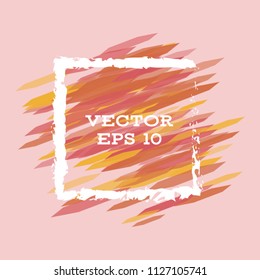 Vector modern bright frame for text. Dynamic stylish geometric frame. Element for the design of business cards, invitations, gift cards, leaflets, brochures, posters, discounts and sales.