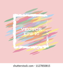 Vector modern bright frame for text. Dynamic stylish geometric frame. Element for the design of business cards, invitations, gift cards, leaflets, brochures, posters, discounts and sales.