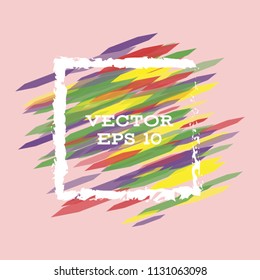 Vector modern bright frame for text. Dynamic stylish geometric frame. Element for the design of business cards, invitations, gift cards, leaflets, brochures, posters, discounts and sales.