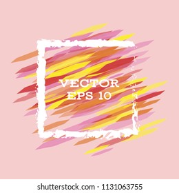Vector modern bright frame for text. Dynamic stylish geometric frame. Element for the design of business cards, invitations, gift cards, leaflets, brochures, posters, discounts and sales.