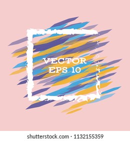 Vector modern bright frame for text. Dynamic stylish geometric frame. Element for the design of business cards, invitations, gift cards, leaflets, brochures, posters, discounts and sales.