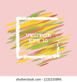 Vector modern bright frame for text. Dynamic stylish geometric frame. Element for the design of business cards, invitations, gift cards, leaflets, brochures, posters, discounts and sales.