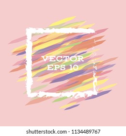 Vector modern bright frame for text. Dynamic stylish geometric frame. Element for the design of business cards, invitations, gift cards, leaflets, brochures, posters, discounts and sales.