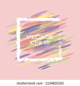 Vector modern bright frame for text. Dynamic stylish geometric frame. Element for the design of business cards, invitations, gift cards, leaflets, brochures, posters, discounts and sales.