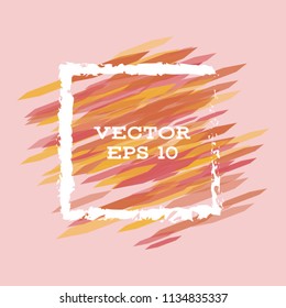 Vector modern bright frame for text. Dynamic stylish geometric frame. Element for the design of business cards, invitations, gift cards, leaflets, brochures, posters, discounts and sales.