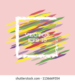 Vector modern bright frame for text. Dynamic stylish geometric frame. Element for the design of business cards, invitations, gift cards, leaflets, brochures, posters, discounts and sales.