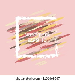 Vector modern bright frame for text. Dynamic stylish geometric frame. Element for the design of business cards, invitations, gift cards, leaflets, brochures, posters, discounts and sales.