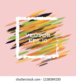 Vector modern bright frame for text. Dynamic stylish geometric frame. Element for the design of business cards, invitations, gift cards, leaflets, brochures, posters, discounts and sales.