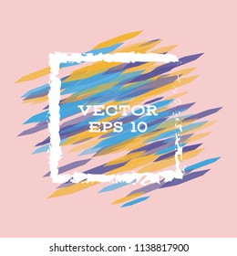 Vector modern bright frame for text. Dynamic stylish geometric frame. Element for the design of business cards, invitations, gift cards, leaflets, brochures, posters, discounts and sales.