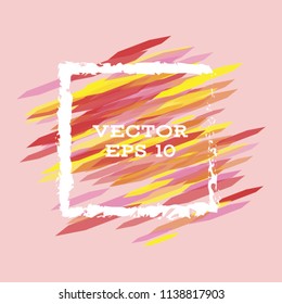 Vector modern bright frame for text. Dynamic stylish geometric frame. Element for the design of business cards, invitations, gift cards, leaflets, brochures, posters, discounts and sales.