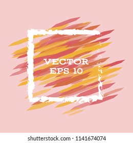 Vector modern bright frame for text. Dynamic stylish geometric frame. Element for the design of business cards, invitations, gift cards, leaflets, brochures, posters, discounts and sales.
