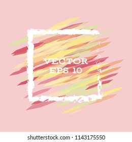 Vector modern bright frame for text. Dynamic stylish geometric frame. Element for the design of business cards, invitations, gift cards, leaflets, brochures, posters, discounts and sales.