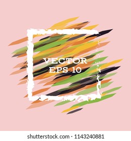 Vector modern bright frame for text. Dynamic stylish geometric frame. Element for the design of business cards, invitations, gift cards, leaflets, brochures, posters, discounts and sales.