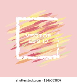 Vector modern bright frame for text. Dynamic stylish geometric frame. Element for the design of business cards, invitations, gift cards, leaflets, brochures, posters, discounts and sales.