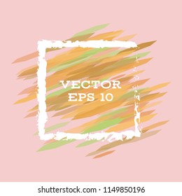 Vector modern bright frame for text. Dynamic stylish geometric frame. Element for the design of business cards, invitations, gift cards, leaflets, brochures, posters, discounts and sales.