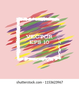 Vector modern bright frame for text. Dynamic stylish geometric frame. Element for the design of business cards, invitations, gift cards, leaflets, brochures, posters, discounts and sales.