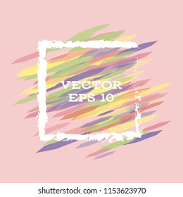 Vector modern bright frame for text. Dynamic stylish geometric frame. Element for the design of business cards, invitations, gift cards, leaflets, brochures, posters, discounts and sales.