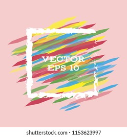 Vector modern bright frame for text. Dynamic stylish geometric frame. Element for the design of business cards, invitations, gift cards, leaflets, brochures, posters, discounts and sales.