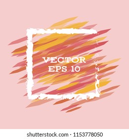 Vector modern bright frame for text. Dynamic stylish geometric frame. Element for the design of business cards, invitations, gift cards, leaflets, brochures, posters, discounts and sales.