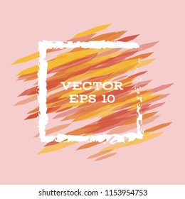 Vector modern bright frame for text. Dynamic stylish geometric frame. Element for the design of business cards, invitations, gift cards, leaflets, brochures, posters, discounts and sales.