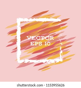 Vector modern bright frame for text. Dynamic stylish geometric frame. Element for the design of business cards, invitations, gift cards, leaflets, brochures, posters, discounts and sales.