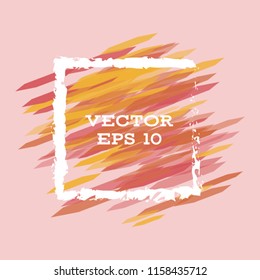 Vector modern bright frame for text. Dynamic stylish geometric frame. Element for the design of business cards, invitations, gift cards, leaflets, brochures, posters, discounts and sales.
