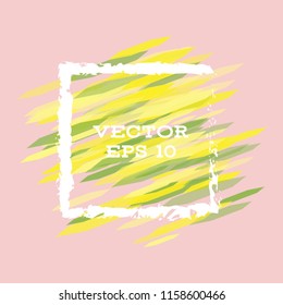Vector modern bright frame for text. Dynamic stylish geometric frame. Element for the design of business cards, invitations, gift cards, leaflets, brochures, posters, discounts and sales.