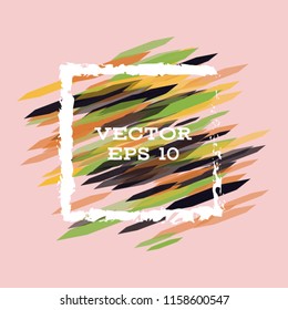 Vector modern bright frame for text. Dynamic stylish geometric frame. Element for the design of business cards, invitations, gift cards, leaflets, brochures, posters, discounts and sales.