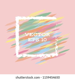 Vector modern bright frame for text. Dynamic stylish geometric frame. Element for the design of business cards, invitations, gift cards, leaflets, brochures, posters, discounts and sales.