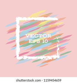Vector modern bright frame for text. Dynamic stylish geometric frame. Element for the design of business cards, invitations, gift cards, leaflets, brochures, posters, discounts and sales.