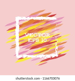 Vector modern bright frame for text. Dynamic stylish geometric frame. Element for the design of business cards, invitations, gift cards, leaflets, brochures, posters, discounts and sales.