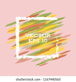 Vector modern bright frame for text. Dynamic stylish geometric frame. Element for the design of business cards, invitations, gift cards, leaflets, brochures, posters, discounts and sales.