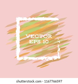 Vector modern bright frame for text. Dynamic stylish geometric frame. Element for the design of business cards, invitations, gift cards, leaflets, brochures, posters, discounts and sales.