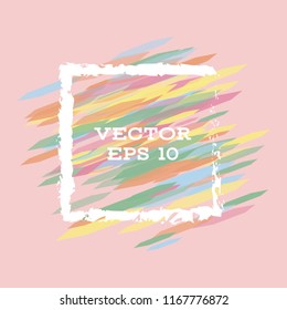 Vector modern bright frame for text. Dynamic stylish geometric frame. Element for the design of business cards, invitations, gift cards, leaflets, brochures, posters, discounts and sales.