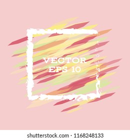 Vector modern bright frame for text. Dynamic stylish geometric frame. Element for the design of business cards, invitations, gift cards, leaflets, brochures, posters, discounts and sales.
