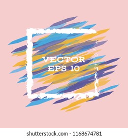 Vector modern bright frame for text. Dynamic stylish geometric frame. Element for the design of business cards, invitations, gift cards, leaflets, brochures, posters, discounts and sales.