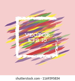 Vector modern bright frame for text. Dynamic stylish geometric frame. Element for the design of business cards, invitations, gift cards, leaflets, brochures, posters, discounts and sales.
