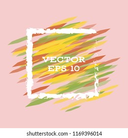 Vector modern bright frame for text. Dynamic stylish geometric frame. Element for the design of business cards, invitations, gift cards, leaflets, brochures, posters, discounts and sales.