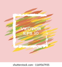 Vector modern bright frame for text. Dynamic stylish geometric frame. Element for the design of business cards, invitations, gift cards, leaflets, brochures, posters, discounts and sales.