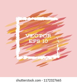 Vector modern bright frame for text. Dynamic stylish geometric frame. Element for the design of business cards, invitations, gift cards, leaflets, brochures, posters, discounts and sales.