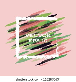 Vector modern bright frame for text. Dynamic stylish geometric frame. Element for the design of business cards, invitations, gift cards, leaflets, brochures, posters, discounts and sales.