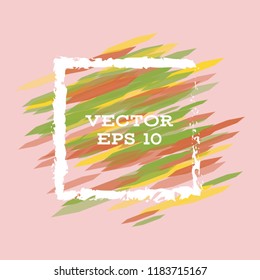 Vector modern bright frame for text. Dynamic stylish geometric frame. Element for the design of business cards, invitations, gift cards, leaflets, brochures, posters, discounts and sales.